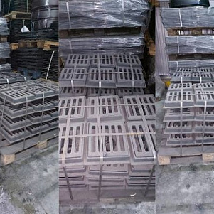 Воронка водосточная чугунная ВР-150 330х350-165 с решеткой РВ 270х290-50